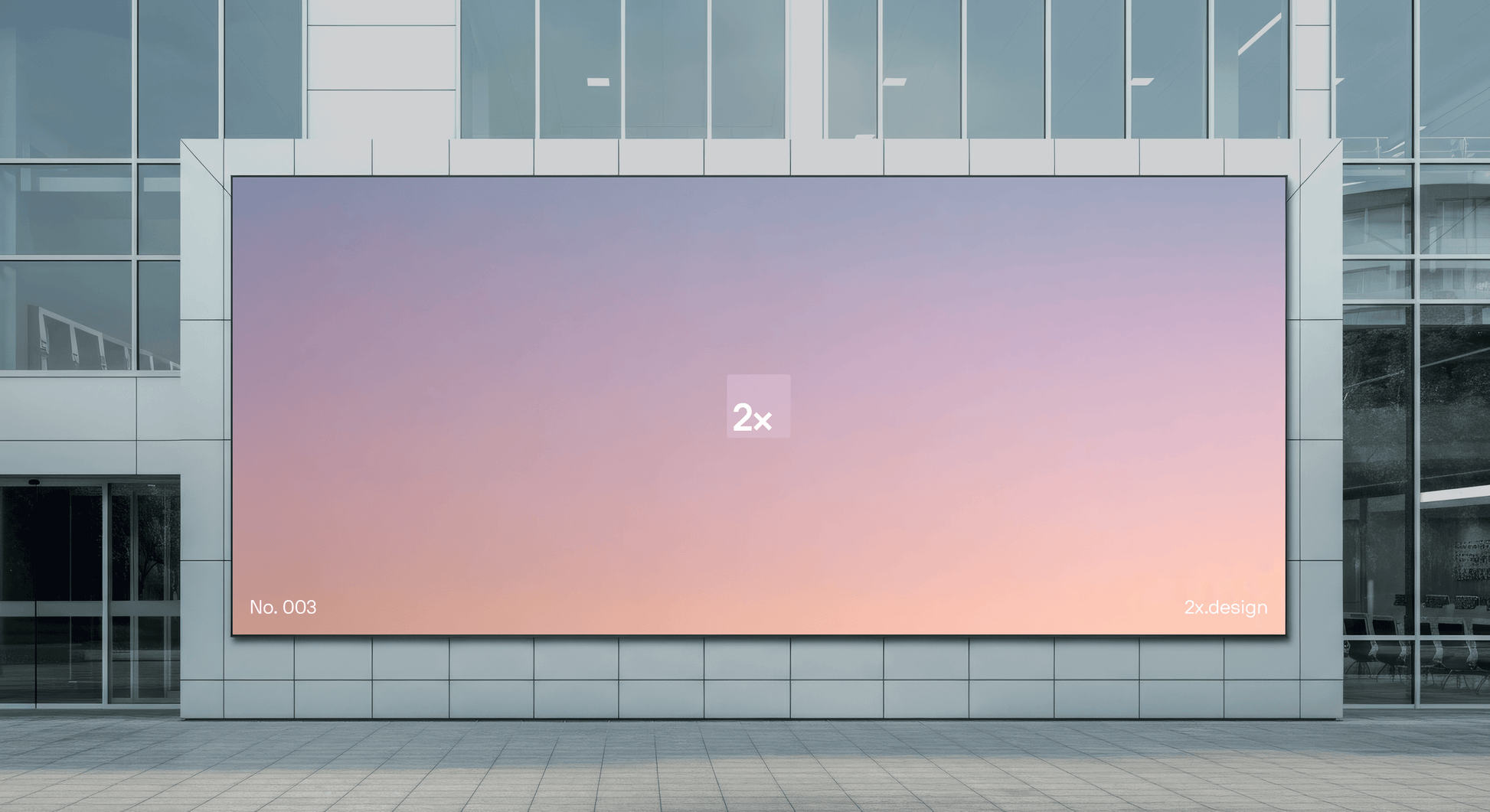 Large format wide outdoor billboard mockup. Editable PSD file.